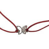 Bratara Cu Nod Dublu Din Argint 925 Fluture Cu Pietre