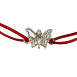 Bratara Snur Reglabil, Argint 925, Fluture Cu Pietre, Jolie Silver, 0.6 G