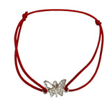 Bratara Snur Reglabil, Argint 925, Fluture Cu Pietre, Jolie Silver, 0.6 G