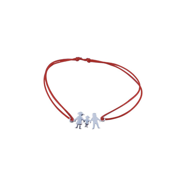 Bratara Snur Reglabil, Argint 925,  Happy Family, Jolie Silver, 0.8 g, 2.2 cm x 1.2 cm - vivimall.ro