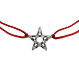 Bratara Cu Nod Dublu Steaua Lui David Argint 925, 1.3 G - vivimall.ro