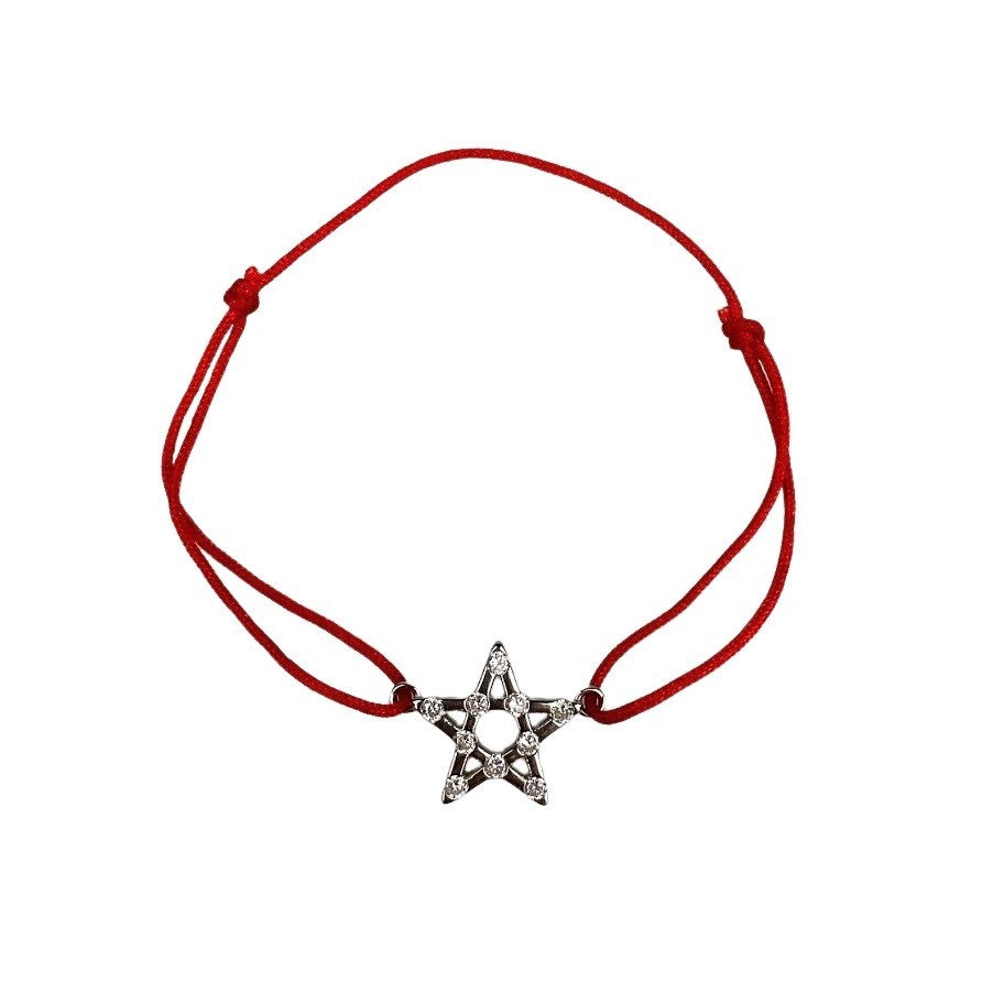 Bratara Cu Nod Dublu Steaua Lui David Argint 925, 1.3 G - vivimall.ro