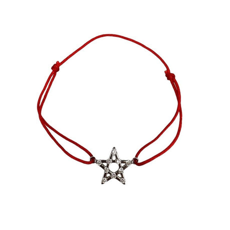 Bratara Cu Nod Dublu Steaua Lui David Argint 925, 1.3 G - vivimall.ro