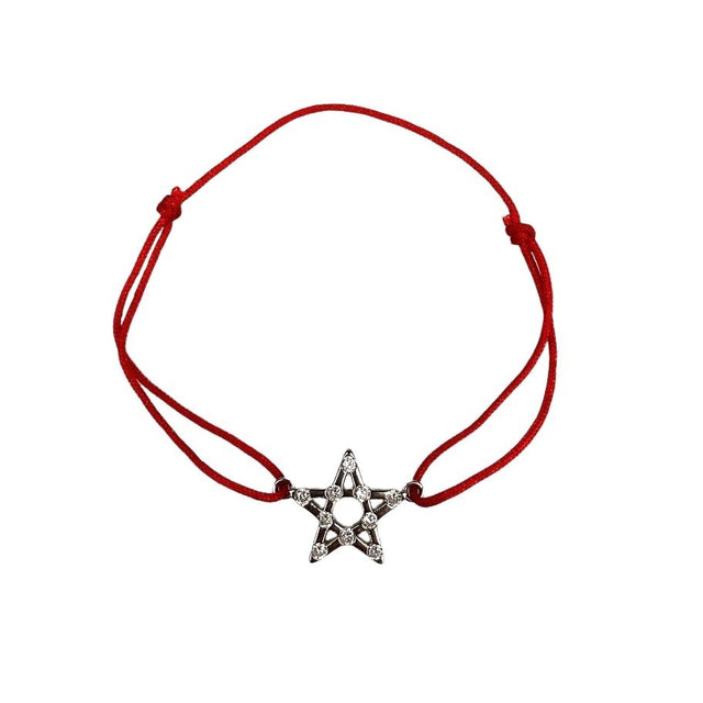 Bratara Cu Nod Dublu Steaua Lui David Argint 925, 1.3 G - vivimall.ro