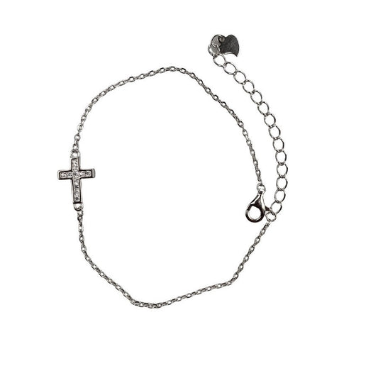 Bratara din Argint 925 Cruce Rodiata cu Zirconii - vivimall.ro