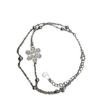 Bratara Dubla din Argint 925 Floare si Bilute