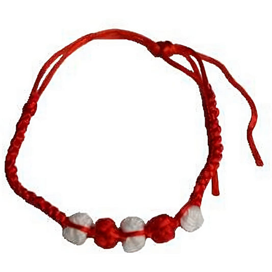 Bratara Handmade Jolie Alb-Rosu - vivimall.ro