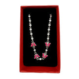 Bratara pentru Copii, Jolie, Argint 925, Model Fluture, cu Email si Zirconiu, 22 cm/4.4g Argintiu/Rosu aprins - vivimall.ro