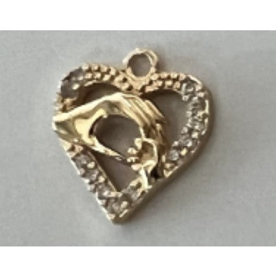 Brățară Plăcată Aur 24K Inimă cu Pietre | LuxGold