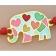 Bratara Placata cu Aur 24k pentru Copii, Snur Rosu, Model Elefant, Multicolor - vivimall.ro