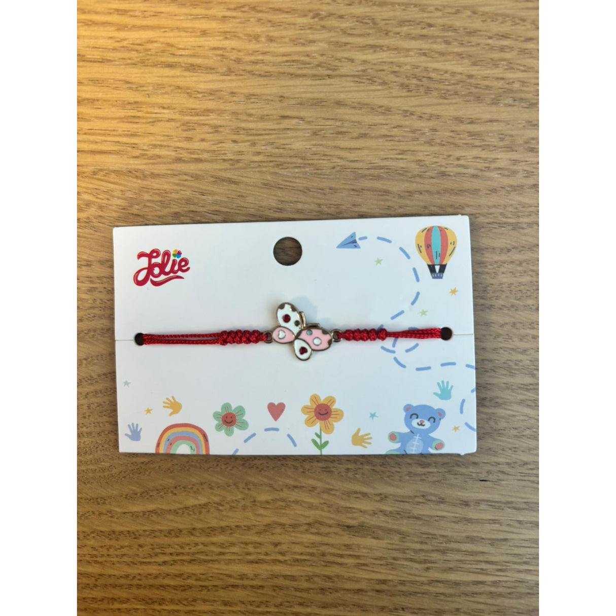 Bratara Jolie cu Impletitura pentru Copii Model Fluturas, Roz Multicolor - vivimall.ro