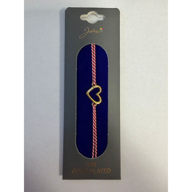 Bratara Placata cu Aur 24k, Snur Rosu, Model 12 - vivimall.ro