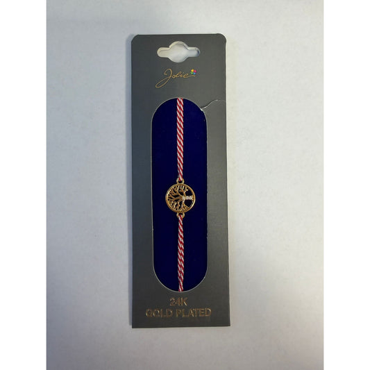 Bratara Placata cu Aur 24k, Snur Rosu, Model 2 - vivimall.ro