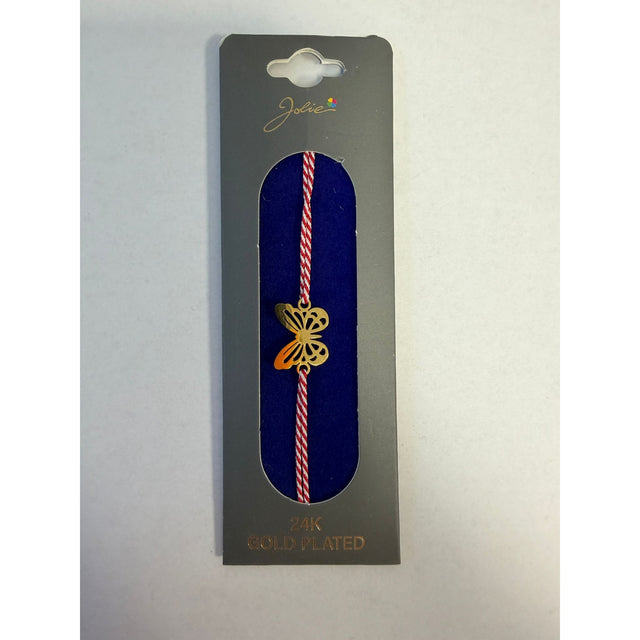 Bratara Placata cu Aur 24k, Snur Rosu, Model 6 - vivimall.ro