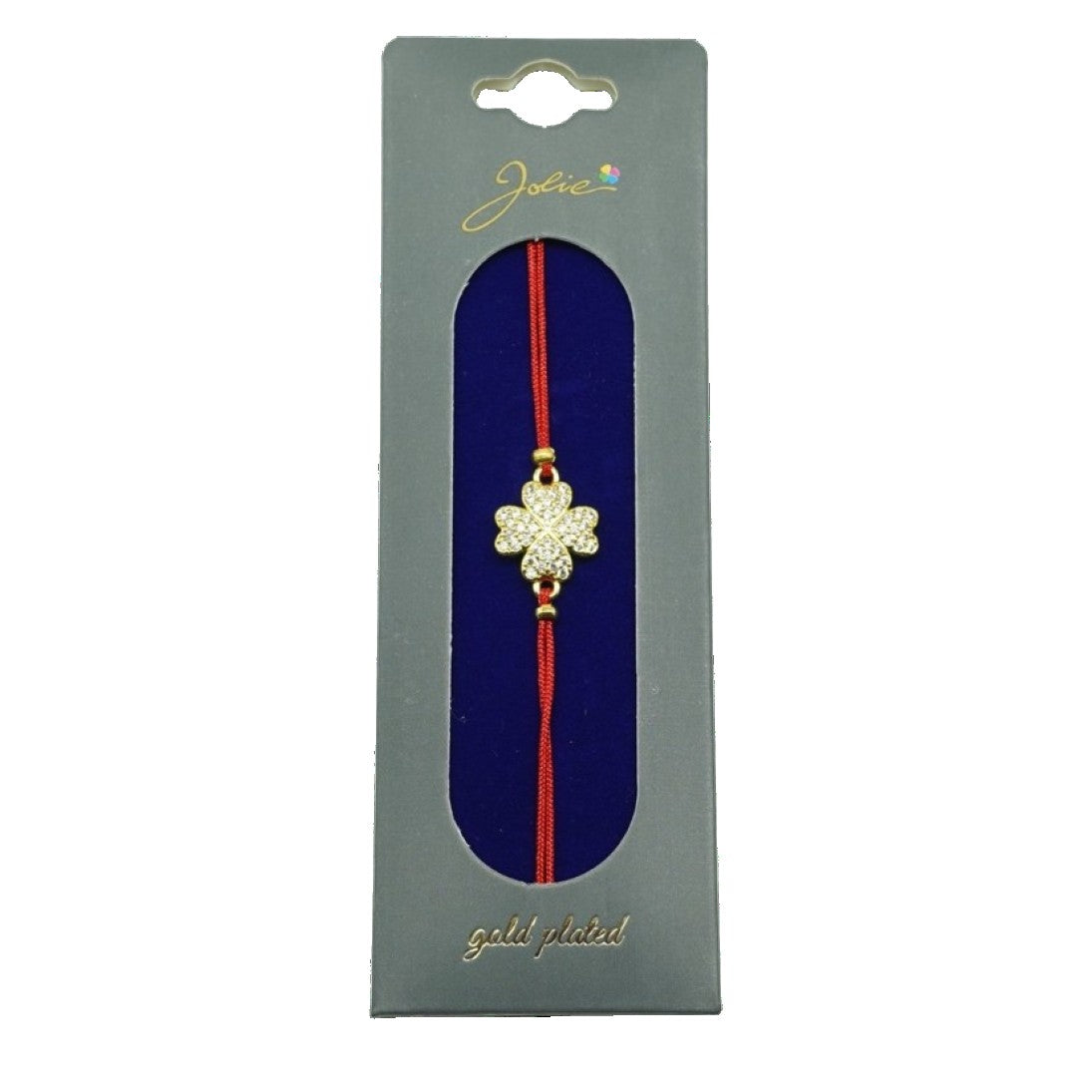 Bratara Placata Cu Aur 24K Trifoi Pietre