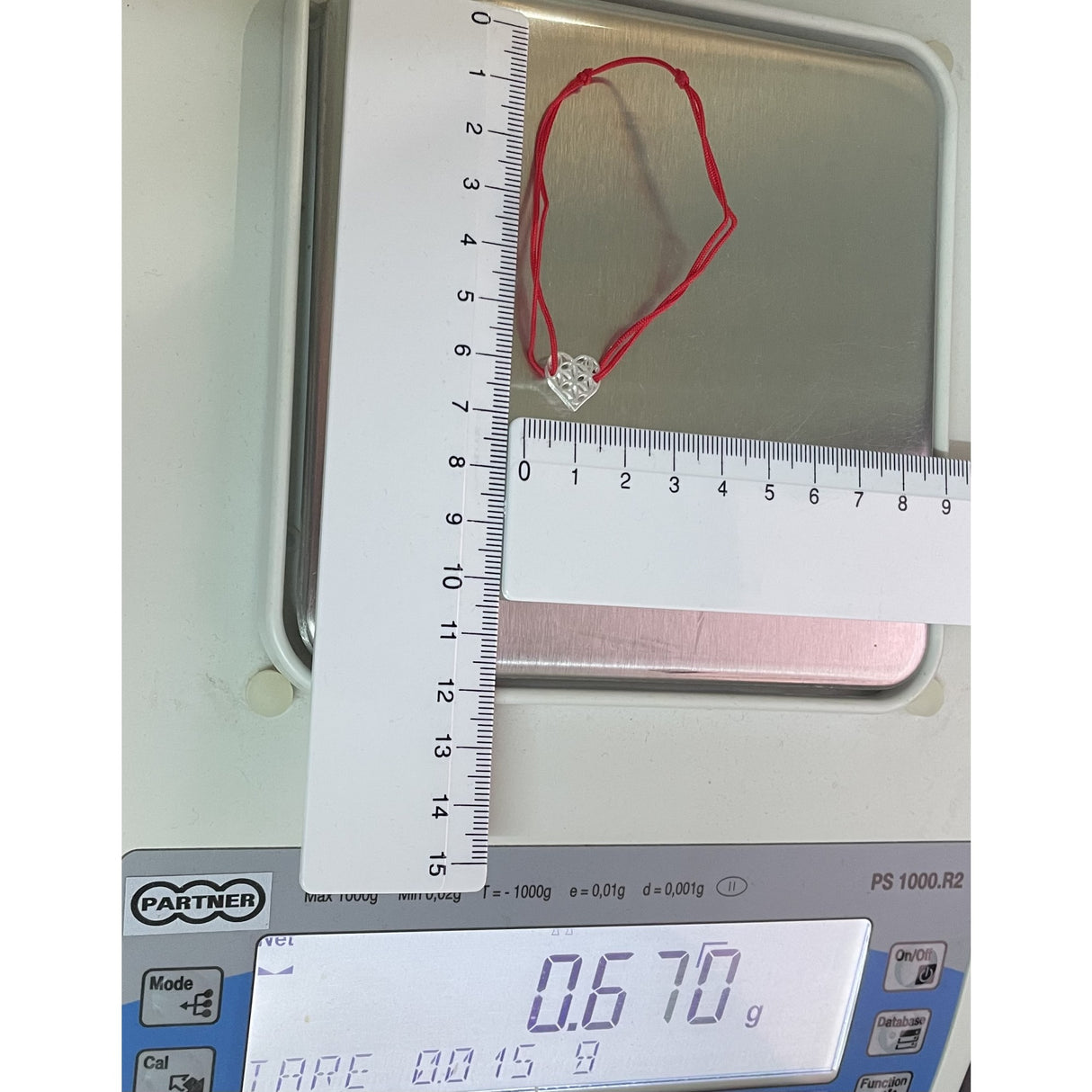 Bratara Snur Reglabil, Argint 925, Inima Brodata, Jolie Silver, 0.6 G