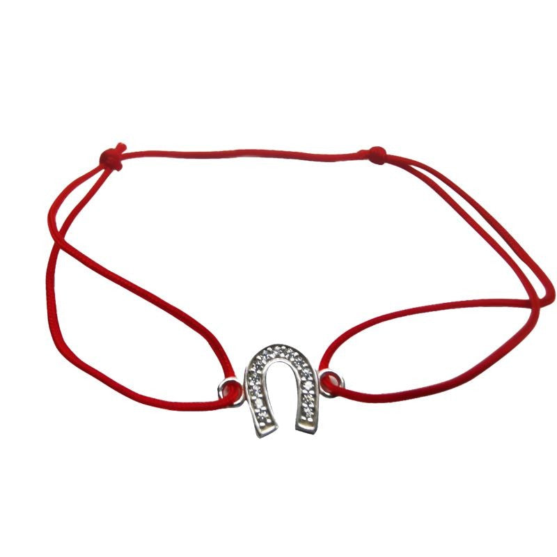 Bratara Snur Reglabil, Argint 925, Potcoava Cu Zirconii, Jolie Silver