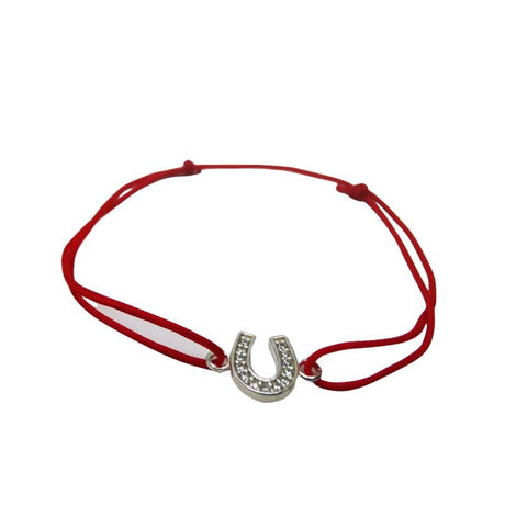 Bratara Snur Reglabil, Argint 925, Potcoava Cu Zirconii, Jolie Silver