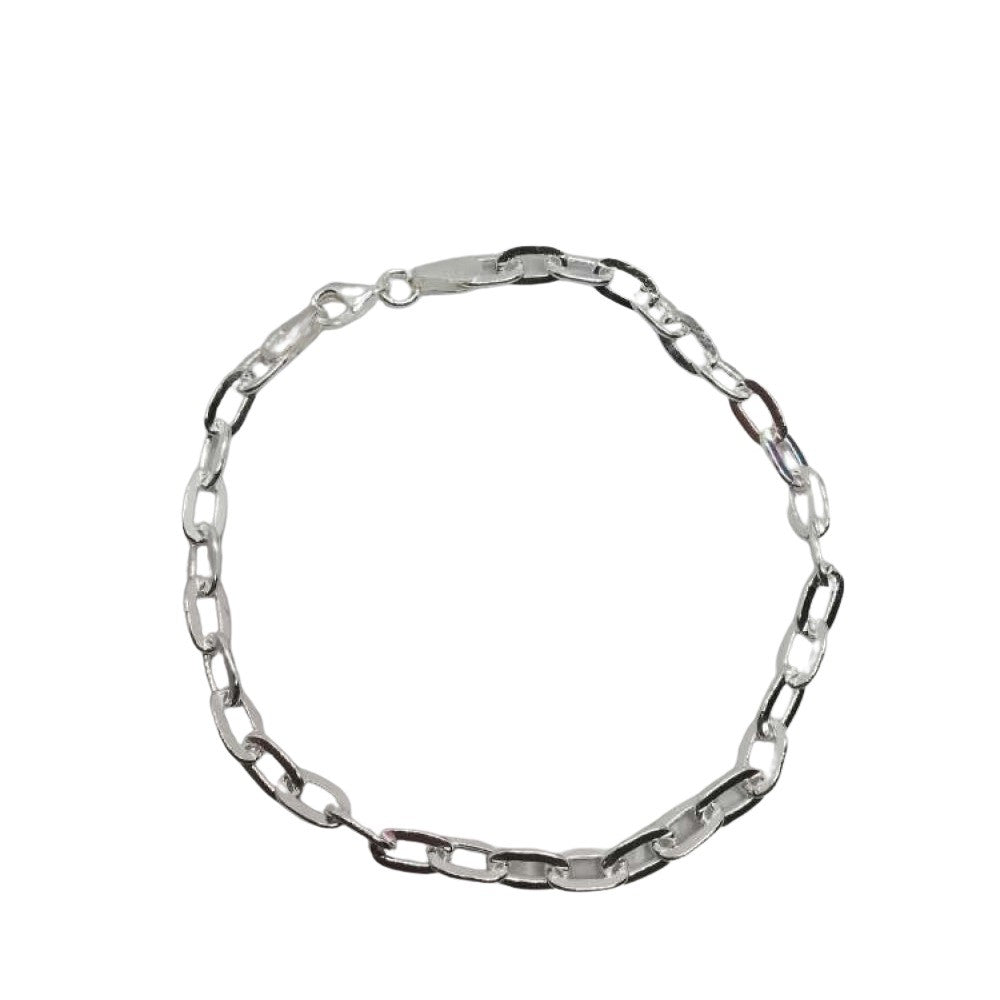 Bratara Unisex Din Argint 925 Cu Zale Ovale Contur - vivimall.ro