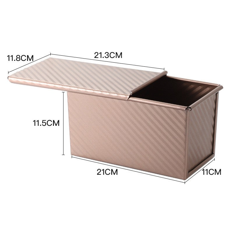 Cutie Pentru Paine Toast, Rose Gold, 450G, Cu Capac - vivimall.ro