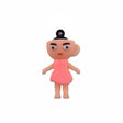 Breloc silicon Flippy Ballerina Cappuccina roz, 4 cm, figurină Brainrot, vedere frontală completă