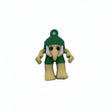 Breloc de chei din silicon Flippy, figurină Brainrot Brr Brr Patapim verde, 3,5 cm, vedere frontală