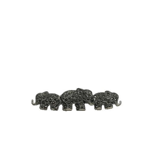 Brosa Din Argint 925 Elefanti Cu Marcasite