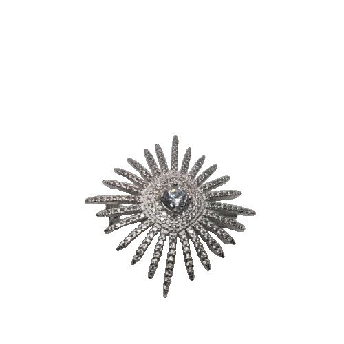 Brosa Din Argint 925 Soare Cu Zirconii