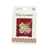 Brosa Mica in Cutie Trifoi cu Pietre Traditional - vivimall.ro