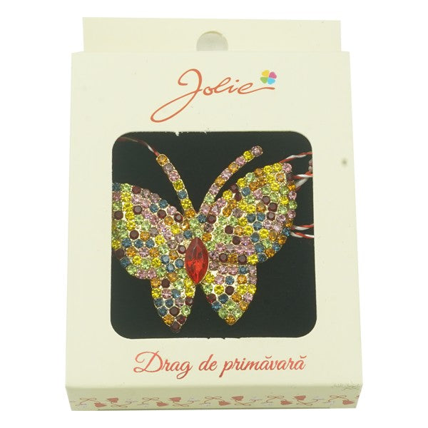 Brosa Multicolora Jolie model Fluture - vivimall.ro