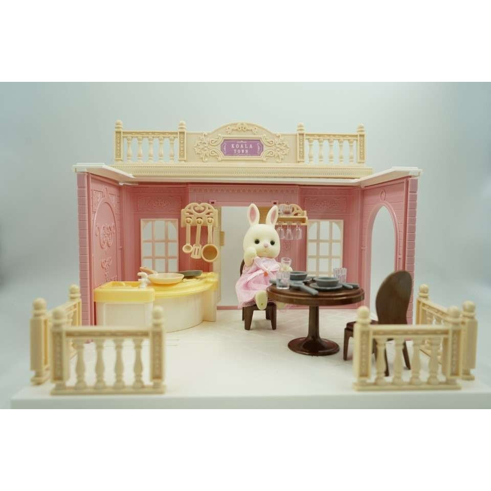 Bucatarie Pentru Papusi Cu Mobilier Si Figurina