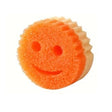 Burete De Vase, Rotund, Din Burete Pu, Model Smiley Face, Doua Fete, 10 X 4 Cm, Portocaliu/Galben - vivimall.ro
