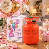 Butelie Heliu de Unică Folosință pentru 30 Baloane Latex, 0.20 m³