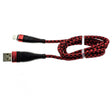 Cablu Date/Incarcare 3A micro USB 1 m X119 Blister, Rosu/Negru - vivimall.ro