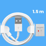 Cablu de Date Fast Charging, Flippy, port USB-B Compatibil cu iPhone cu porturi de tip Lightning, pentru Incarcare rapida 2A, Lungime 1.5M, Alb - vivimall.ro