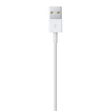 Cablu de încărcare iPhone Lightning alb 3 metri, prezentare completă lungime cablu