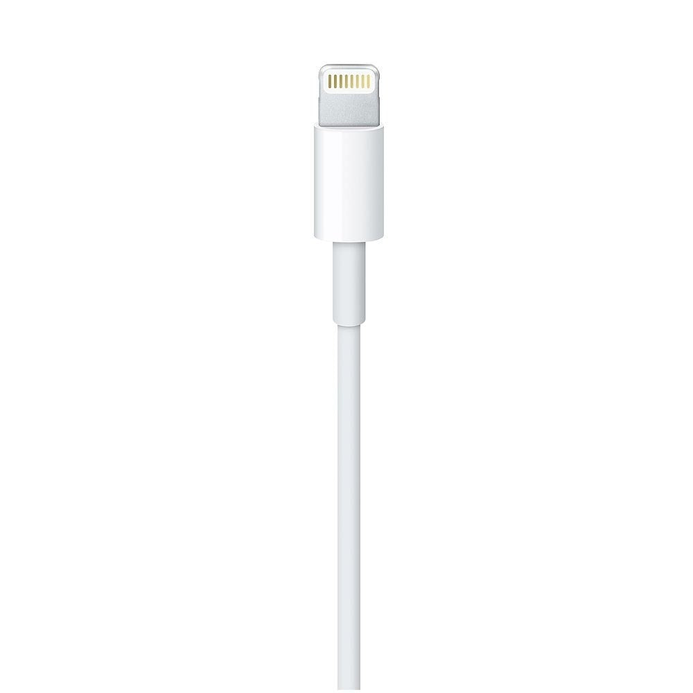 Cablu Lightning alb 3m compatibil iPhone X, XS, XR, XS Max, vedere laterală detaliu