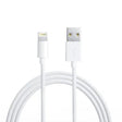 Cablu Lightning iPhone 3 metri, culoare albă, compatibil seria iPhone 5-14, vedere frontală
