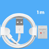 Cablu de Date pentru Telefon, Flippy, port USB-A Compatibil cu iPhone cu porturi de tip Lightning, pentru Incarcare Rapida, Lungime 1M, Alb - vivimall.ro