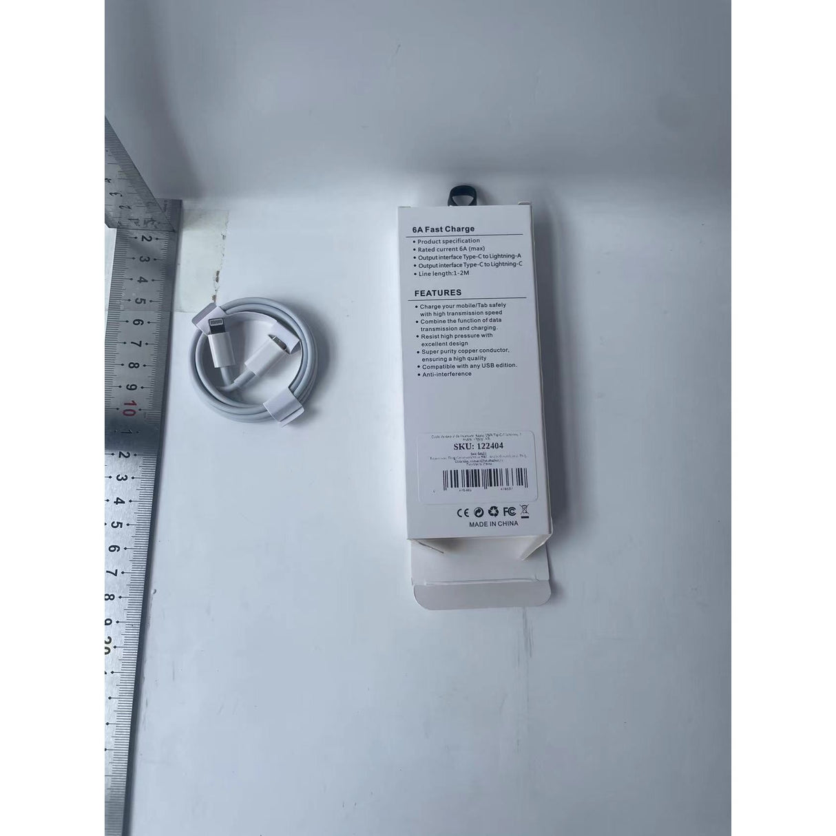 Cablu de date si de incarcare Apple, USB Tip-C-Lightning, 1 metru, Flippy, Alb - vivimall.ro