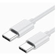 Cablu de date si Incarcare Flippy, Type-C la Type-C, lungime 1 m, alb - vivimall.ro