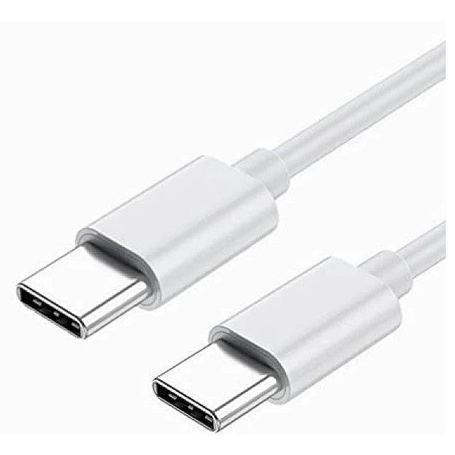 Cablu de date si Incarcare Flippy, Type-C la Type-C, lungime 1 m, alb - vivimall.ro