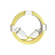 Cablu de Date Universal, Flippy, Incarcare Rapida, Type-C to Type-C Compatibil cu Telefon sau Tableta, Cablu de Incarcare Impletit din Nailon, 1 m, Galben - vivimall.ro