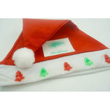 Caciulita de Mos Craciun,Flippy, cu braduti si led, rosie, marime universala, poliester - vivimall.ro