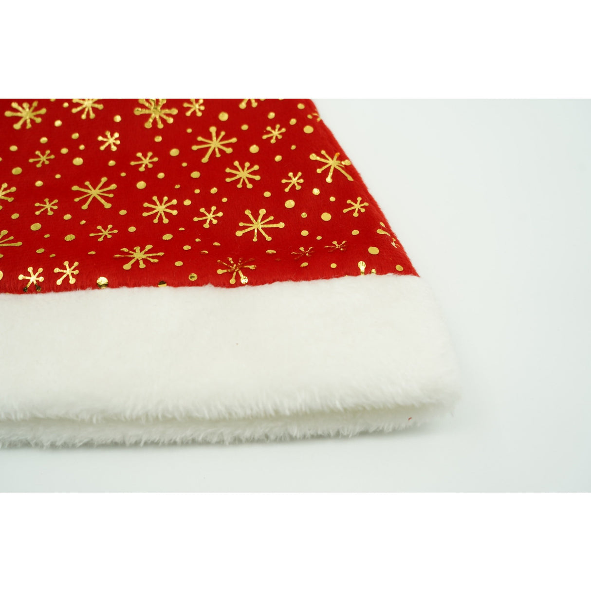 Caciulita De Mos Craciun,Cu Ornament Fulg De Nea, Rosie, Marime Universala, Material Textil