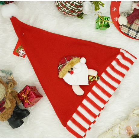 Caciulita De Mos Craciun,Cu Ornament De Mos Craciun, Rosie, Marime Universala, Material Textil