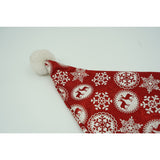 Caciulita De Mos Craciun,Cu Ornament Fulg De Nea Si Sclipici, Rosie, Marime Universala, Material Textil