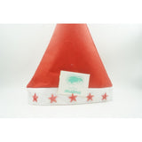 Caciulita de Mos Craciun,Vivimall, cu stele si led, rosie, marime universala, poliester - vivimall.ro