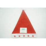 Caciulita de Mos Craciun,Vivimall, cu stele si led, rosie, marime universala, poliester - vivimall.ro