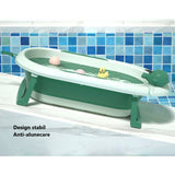 Cada De Baie, Pentru Copii 0 Luni - 6 Ani, Cu Termometru, Pliabila, Perna Suport Inclusa, Din Plastic, 81.5 X 49 X 21.5 Cm - vivimall.ro